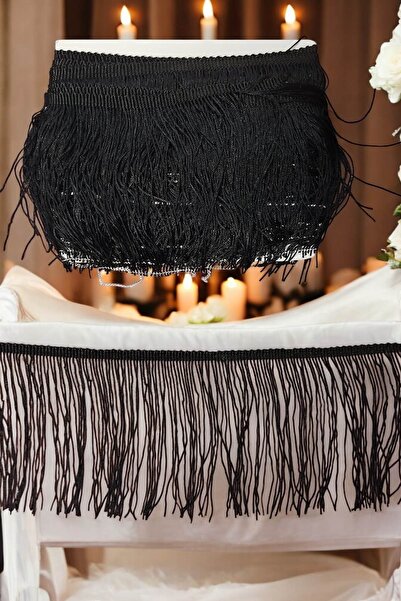 DUAYEN örme dantel floş  Saçak Püskül 14 Cm * 1 Metre