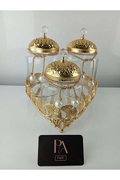 Palpe Çay Kahve Şekerlik Kavanoz  Sunumluk Söz Nişan Kız İsteme Çikolatalık D...