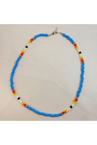 Crystal Atelier Colorful Sand Bead Stringed Rainbow Necklace
