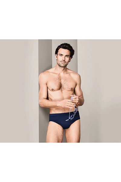 Tchibo Men Plain Swimming Trunks, Navy