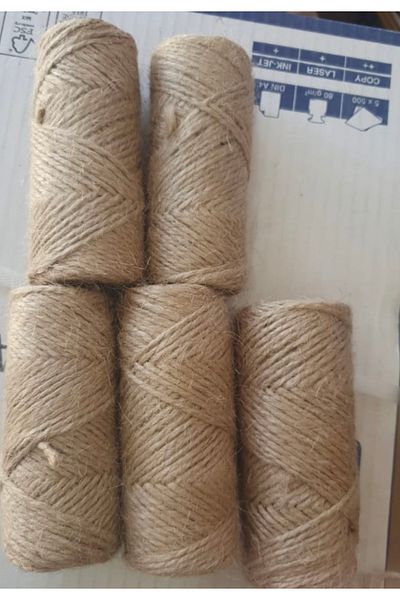 MEKAFİX 70mt 5 τεμάχια κλωστή - Σχοινί γιούτας - Σχοινί διακόσμησης πακέτου