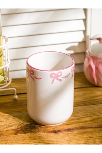 LC Waikiki Ροζ Φιόγκος Τυπωμένη Πορσελάνινη Μπολ 13 εκ