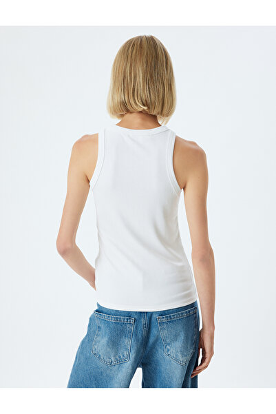 Koton Modal Fabric Textured Halter Collar Athlete