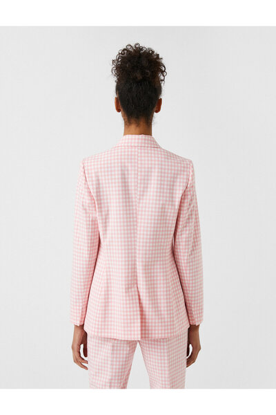 Koton Kockás kabát zsebrészlettel