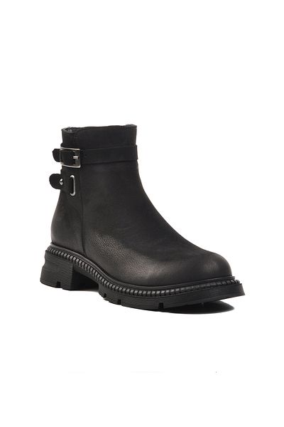Venüs Black Nubuck Women's Boots