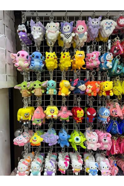 womi Peluş Anahtarlık 3 Adet Mix Hediyelik Oyuncak Aksesuar (Rastgele 3 Model...
