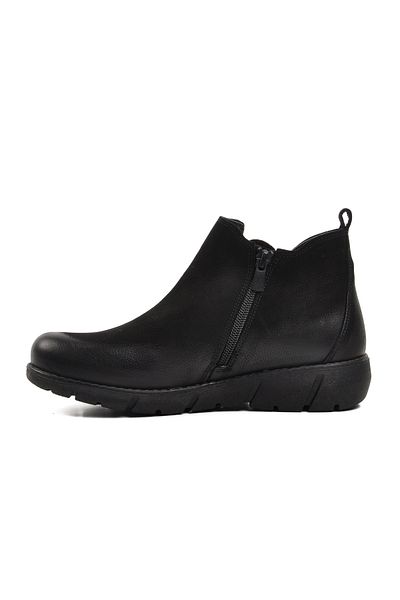 Venüs Μαύρα γυναικεία μποτάκια Nubuck