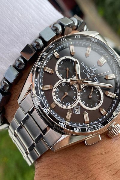 Daniel Klein New Season Stainless Steel Band Functions Active Men's Wrist Watch Bracelet