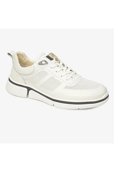 Greyder 64545 Pantofi confortabili din piele naturală albă pentru bărbați