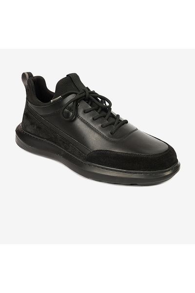 Greyder 17840 Men's Black Genuine Leather Sneaker Shoes
