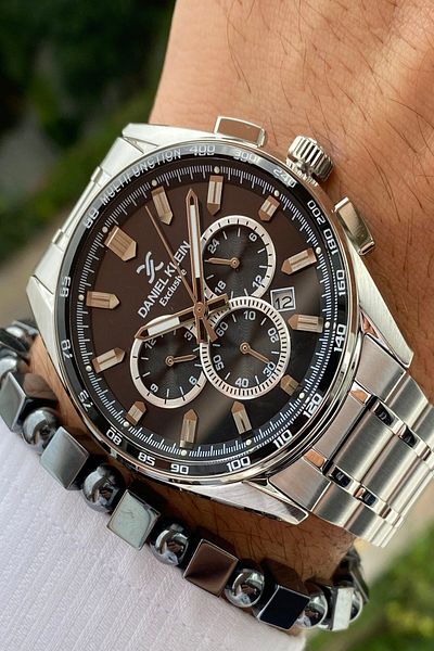 Daniel Klein New Season Stainless Steel Band Functions Active Men's Wrist Watch Bracelet