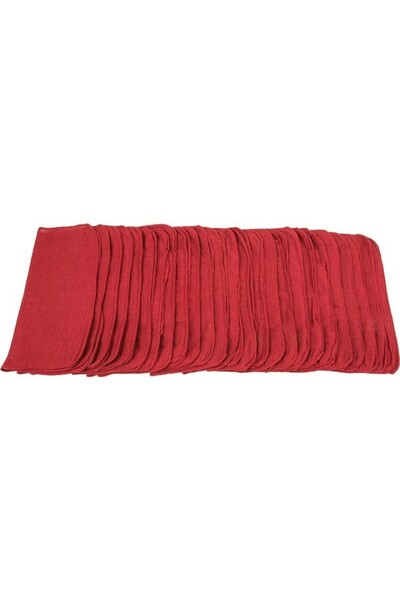 HOPKINS Shop Towels, 25-Count Red, Heavy-Duty Reusable Machine-Washable Cloth...