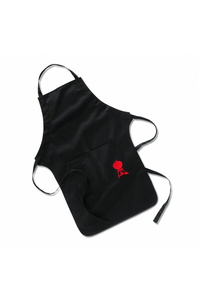 WEBER APRON COTTON BLACK W/RED KETTLE WEBER