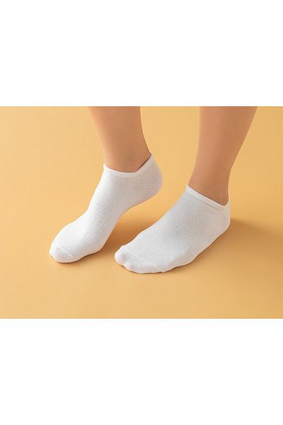 English Home Комплект от 3 дамски чорапи до глезена Joe Cotton White - 36-40