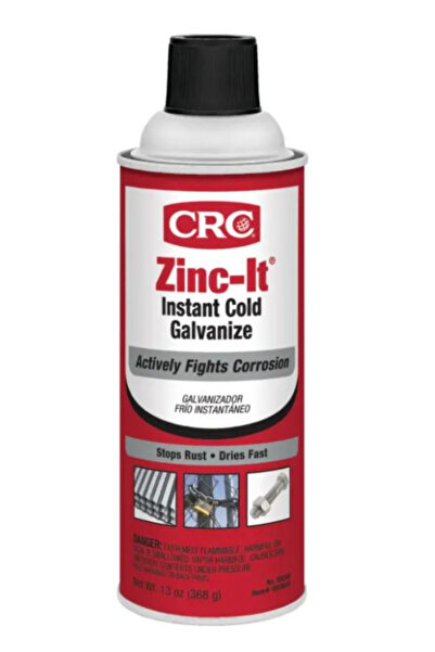 Crc طلاء الجلفنة الباردة باللون الرمادي غير اللامع 13 أونصة