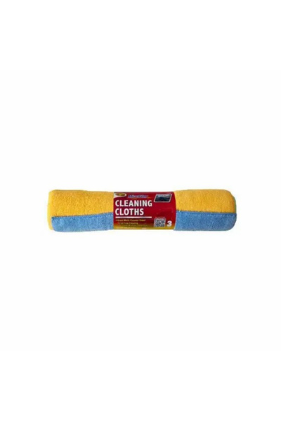 HOPKINS Microfiber Cleaning Cloths, 3 Pack, 12 x 16 in Each, Lint-Free Reusab...