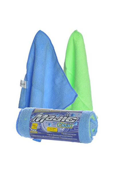 MAJIC قطعتان من قماش التنظيف المصنوع من الألياف الدقيقة، مقاس القماش: 9 × 9 بوصة