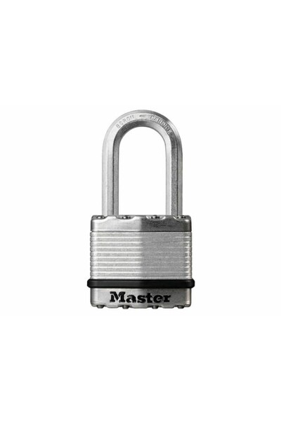 Master Lock قفل M1EURDLFCC من الفولاذ المصفح، عرض 45 مم، مشبك من كربيد البورو...
