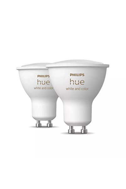 Philips Hue White and Colour Ambiance GU10 Smart LED Spotlight, 16 Million Co...