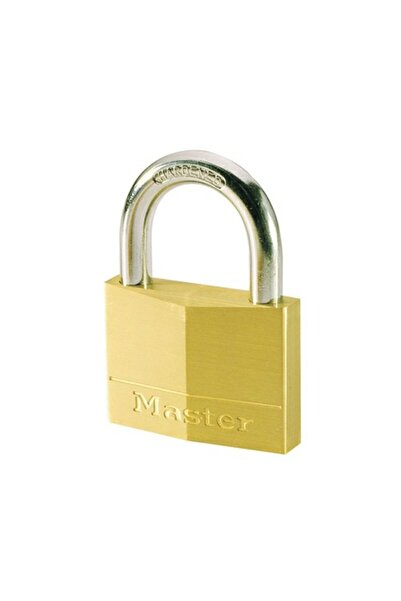 Master Lock قفل نحاسي صلب 140EURD، جسم عريض 40 مم، مشبك فولاذي مقوى، أسطوانة ...