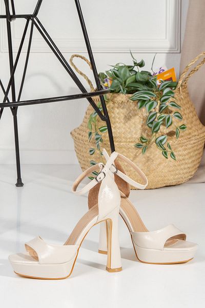 derithy Camaiore Thin Heeled Ankle Strap Fancy Platform Summer Shoes-tan Patent Leather-byc1801