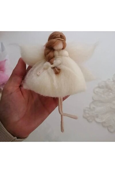 Tasarım Peri bebek, keçe peri bebek, yün keçe bebek, melek bebek