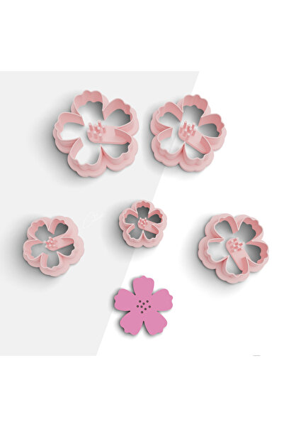 brocutters قالب قطع بوليمر كلاي على شكل زهرة الكركديه، قالب حلق، قاطع طين، 5 ...