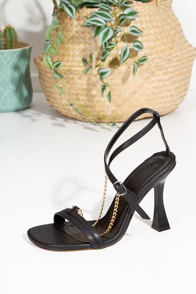 derithy Black Livik-Heels - Byc0111