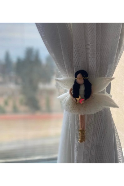 Tasarım Perde süsü, keçe perde süsü, perde aksasuarı, peri bebek