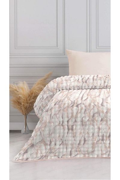 Bikaya Home Double Harmony Mink Blanket - Plush Blanket - 220X240 cm