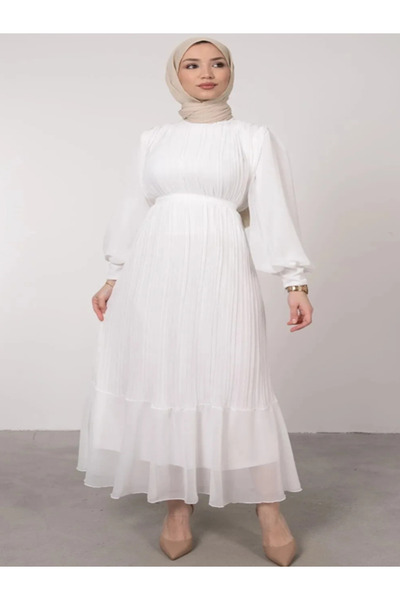 SUXİRCNHTMTS Plisely Janjan Chiffon Women's Tesetture Dress Clothes