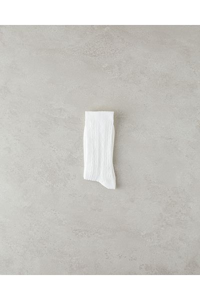 English Home Ecru Mauve Women's Socks
