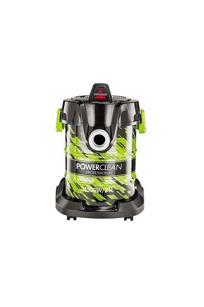 Bissell PowerClean Vacuum Cleaner, Wet and Dry, 21 Liters, 1500 Watts, Black / Green2026E