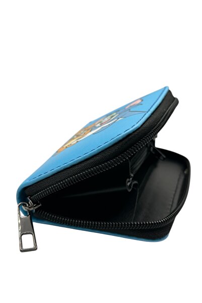 sinbEsg Portofel pentru copii și adolescenți cu design special Tom & Jerry, cu fermoar, compartiment pentru monede și suport pentru carduri