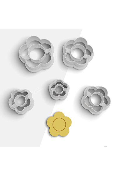 flament aşk Daisy Flower Shaped Polymer Clay Cutting Mold, Earring Mold, Jewe...
