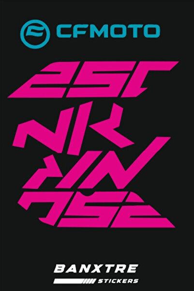 Banxtre حزمة ملصقات 2019-2022 سنة لـ CFMOTO NK250 - أصلية (4 قطع)