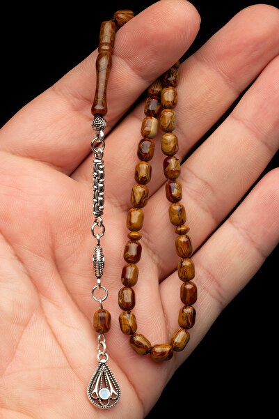 OTTOTESBİH Ανδρικό δώρο 5,5x7,5 χιλιοστά Μικροσκοπικό μέγεθος Beirut Drop Amber Tasbih