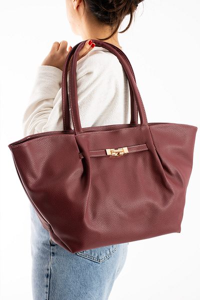 Daj Company Geantă de mână și de umăr oversize pentru femei cu accesorii aurii