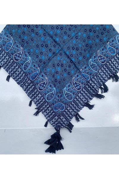 Safir Tuhafiye Βαμβακερό Ινδικό Φουλάρι 110 cm x 110 cm |   Ινδική γραφή