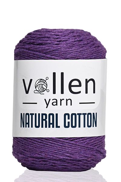 vollen yarn 100gr/200mt Premium Natural Cotton Amigurumi And Punch Yarn, Πλεκτό Κροσέ Χειροποίητο Σχοινί, Μωβ