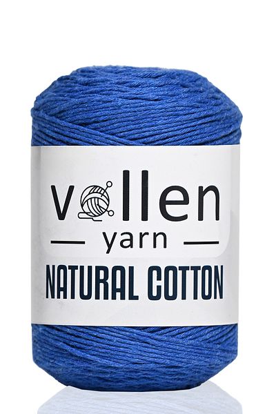 vollen yarn 100gr/200mt Premium Natural Cotton Amigurumi και Punch Yarn, Πλεκτό Κροσέ Χέρι, Navy Blue
