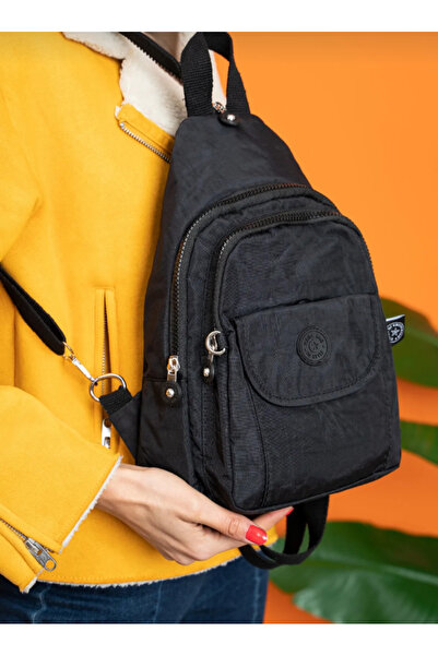 eflanmoda حقيبة يد نسائية من القماش المجعد للاستخدام الأمامي والخلفي