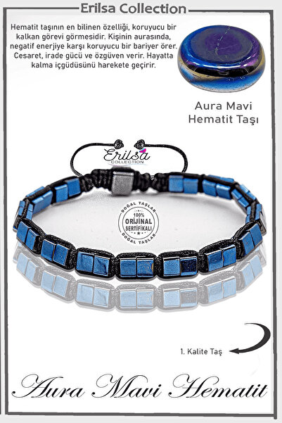 Erilsa نموذج مكعب AAA+ معتمد من حجر الهيماتيت الأزرق الحقيقي