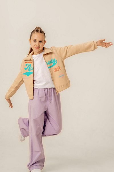 HAUSEkids 5-9 ani Mussness Happy Colors Cardigan/jachetă pentru fete -latte