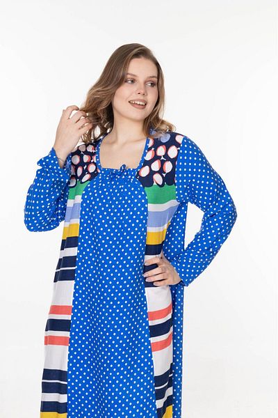 mervemoda Rochie de vară cu mânecă lungă pentru femei
