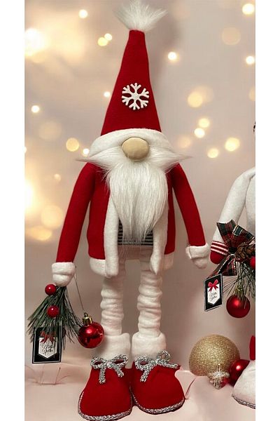 E dizayn 45 Cm Gnome Santa Claus Christmas Figurine Handmade Dwarf Nevruz