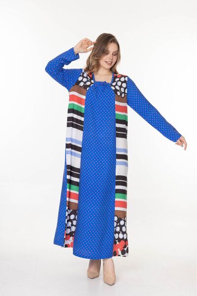 mervemoda Жіноча літня сукня з довгим рукавом