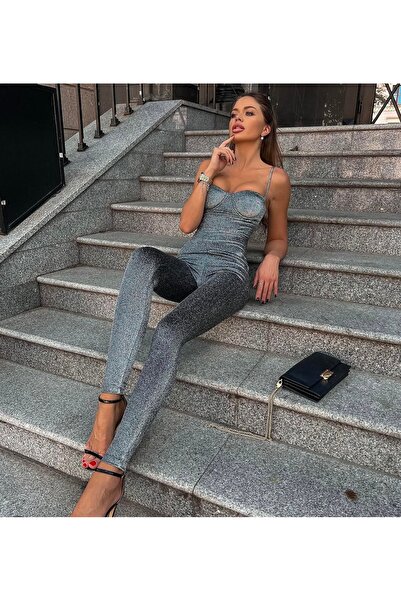 BATYİ COLLECTİON Kadın Gri Tulum