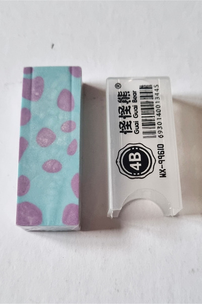 Modellino Correct Zürafa Desenli Şeffaf Plastik Kılıflı YŞ Jumbo 4B Silgi - B...