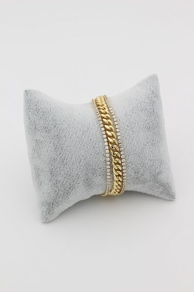 XUPING JEWELRY Style Pearl/ Medium Twist Two Stripe Zircon Stone Bracelet